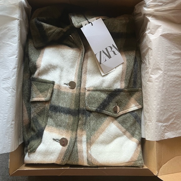 Zara Plaid Oversized Jacket - Picture 3 of 3